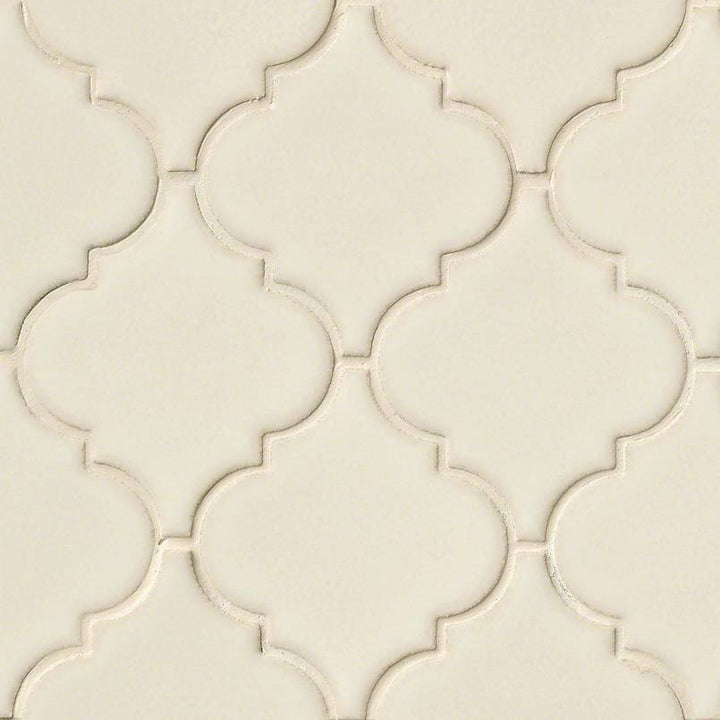 MS International Highland Park 12" x 12" Glossy Antique White Arabesque