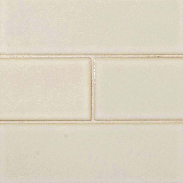 MS International Highland Park 12" x 12" Mosaic 4" x 12" Glossy Antique White