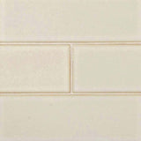 MS International Highland Park 12" x 12" Mosaic 4" x 12" Glossy Antique White