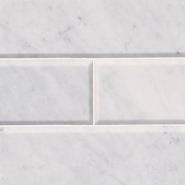 MS International Natural Stone Marble 4" x 12" Honed Arabescato Cararra