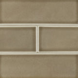 MS International Highland Park 12" x 12" Mosaic 4" x 12" Glossy Artisan Taupe