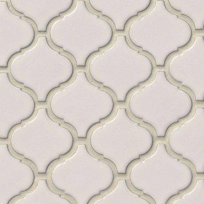 MS International Decorative Mosaic 12" x 12" Arabesque  Bianco