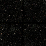 MS International Natural Stone Granite 12" x 12" Classic Black Galaxy