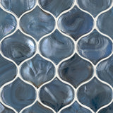 MS International Decorative Mosaic 12" x 12" Arabesque  Blue Shimmer 