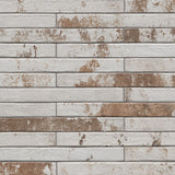 MS International Brickstone 2" x 18" Brick Matte Rustique White 