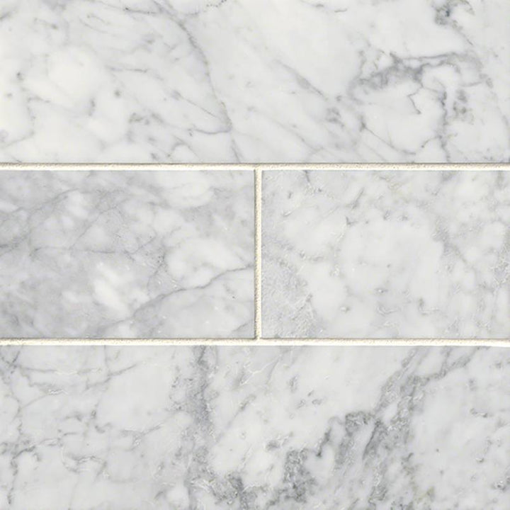 MS International Natural Stone Marble 4" x 12" Polished Carrara White