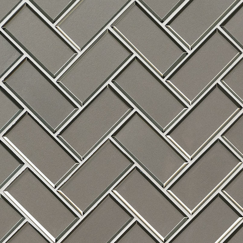 MS International Decorative Mosaic 12" x 12" Herringbone Champagne