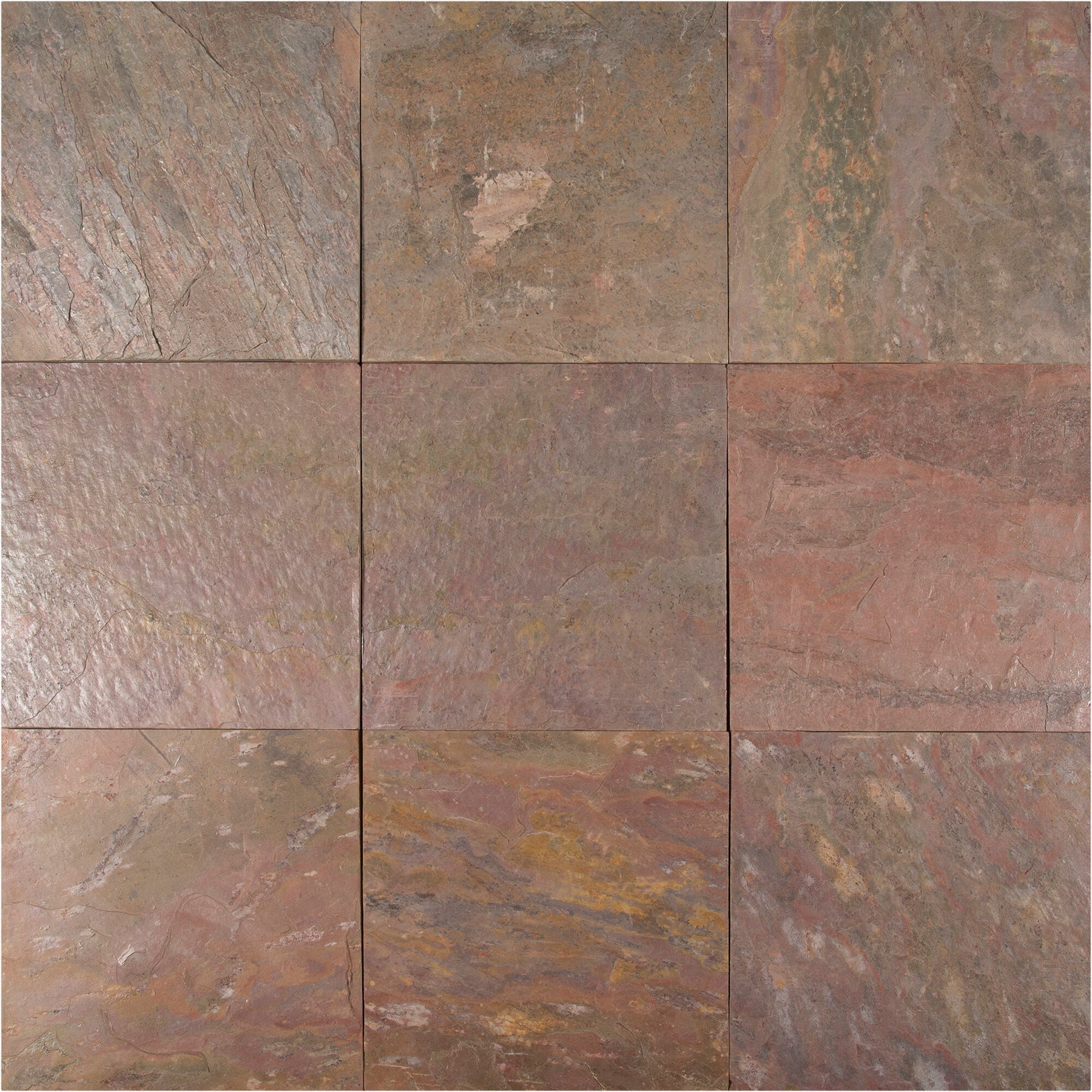 MS International Slate And Quartzite 12" x 12" Gauged Copper