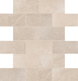 Daltile Advantage 12" X 12" Brick Joint Mosaic 2" X 4" Mural Taupe