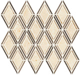 Daltile Decorative Accents 12" X 13" Argyle Mosaic 3" X 4" Argyle Blend Beige