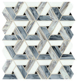 Daltile Vivify 13" X 15" Trapezoid Mosaic 1" X 3" Spectra Blue