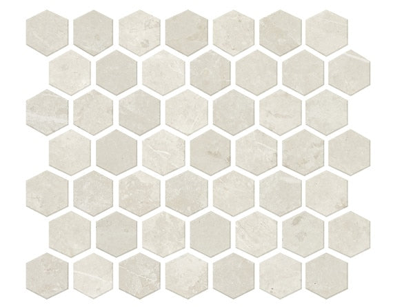 Daltile Prime 12" X 14" Hexagon Mosaic 1.5" X 1.5" Vitality White