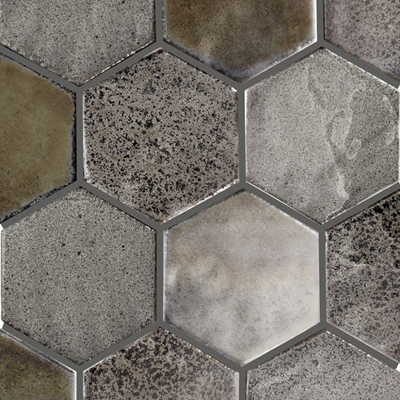 Daltile Stare Empyrean 2"   Hexagon Cool Blend