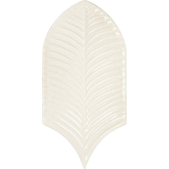 Daltile Stare Fyre 4" X 8" Leaf Pixie White