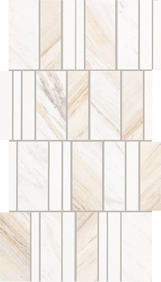 Daltile Perfit Mosaix 18" X RL" Mosaic Namaste & Thassos / Random 4"