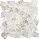 Marazzi Presario 12" X 12" River Pebble Tumbled Mix Lumen White