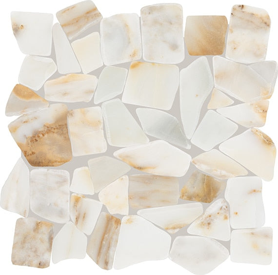 Daltile Gamma 13" X 13" Pebble Mosaic Irregular Shape Bella