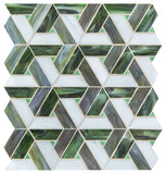 Daltile Vivify 13" X 15" Trapezoid Mosaic 1" X 3" Enchanted Green