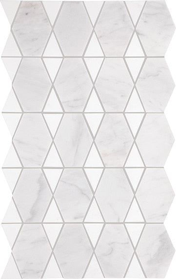 Daltile Perfit Mosaix 18" X RL" Mosaic Saran White & Thassos / Reverse