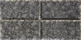 Daltile Lavaliere 12" X 12" Mosaic 3"X3" Polished Black Antique Mirror