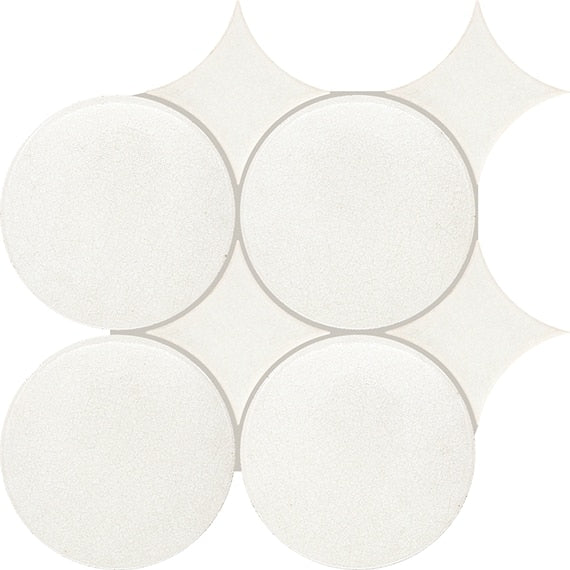 Daltile Stare Fyre 6"   Spike/Circle Pixie White