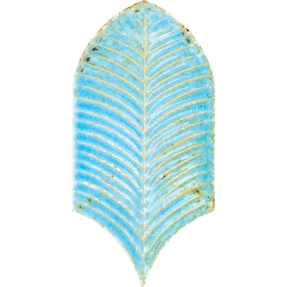 Daltile Stare Fyre 4" X 8" Leaf Heavenly Blue