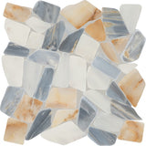 Daltile Gamma 13" X 13" Pebble Mosaic Irregular Shape Azure