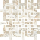 Daltile Divinium 13" X 13" Basketweave Mosaic 1" X 3" Nova