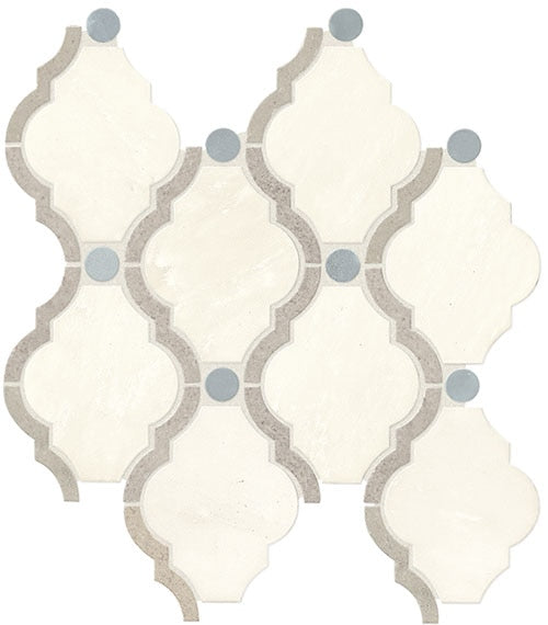 Daltile Decorative Accents 11" X 13" Baroque Mosaic Empyrean Ice Blend