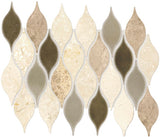 Daltile Decorative Accents 11" X 13" Leaf Mosaic 2" X 3" Lumia Leaf Beige