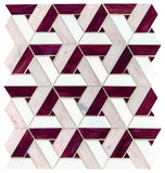 Daltile Vivify 13" X 15" Trapezoid Mosaic 1" X 3" Bordeaux