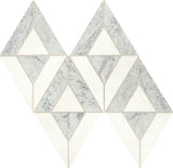 Daltile Lavaliere 18" X 10" Radiant Mosaic Honed Carrara White/Thassos White