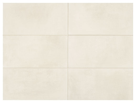 Marazzi Moroccan Concrete 12" X 24" Stepwise Matte Off White