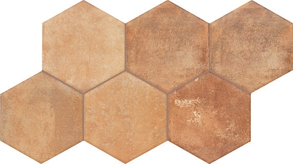 Marrazi Cotto Revival 8" x 9" Hexagon Rust