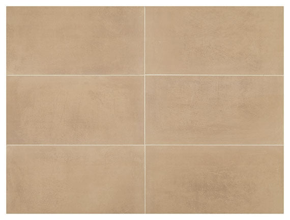 Marazzi Moroccan Concrete 12" X 24" Stepwise Matte Ochre