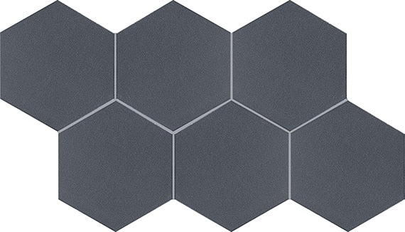 Marazzi Inyo 8"   Hexagon Microban Indigo