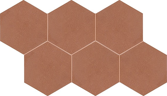 Marazzi Inyo 8"   Hexagon Microban Ember