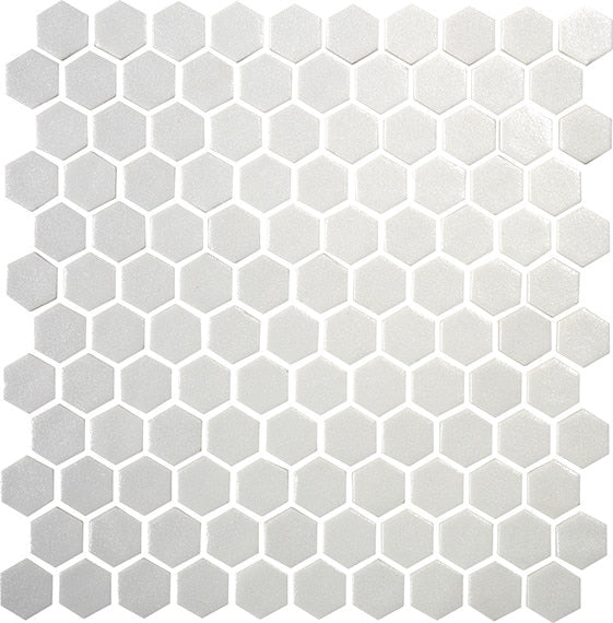 Daltile Uptown Glass 11" X 12" Hexagon Mosaic 1" Matte Matte Alabaster