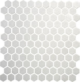 Daltile Uptown Glass 11" X 12" Hexagon Mosaic 1" Matte Matte Alabaster