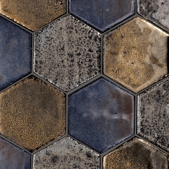 Daltile Stare Empyrean 2"   Hexagon Bright Blend