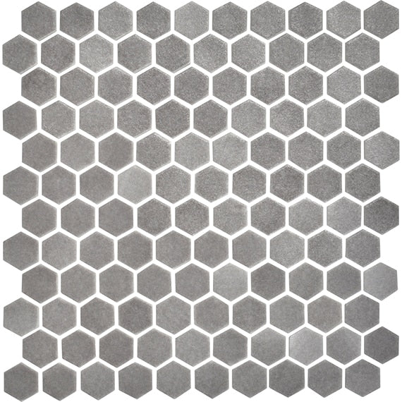 Daltile Uptown Glass 11" X 12" Hexagon Mosaic 1" Matte Matte Frst Moka