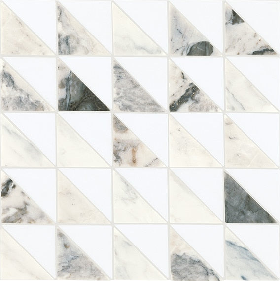 Daltile Gamma 12" X 12" Triangle Mosaic Illusive Blend