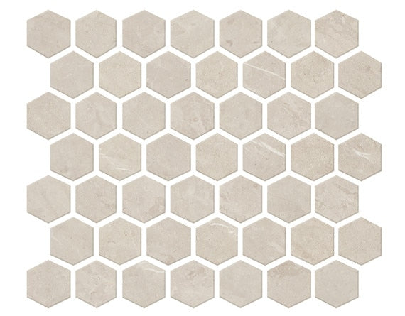 Daltile Prime 12" X 14" Hexagon Mosaic 1.5" X 1.5" Dynamic Beige