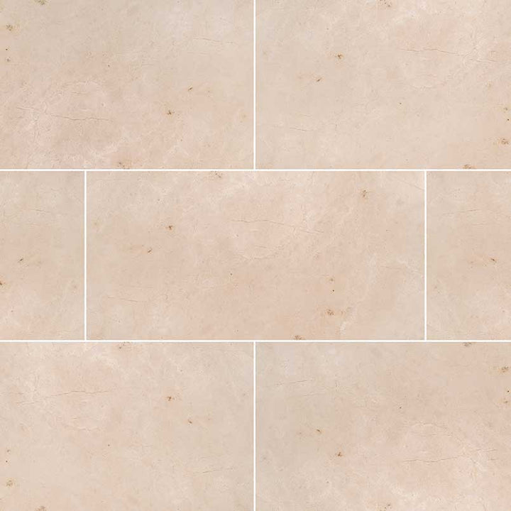 MS International Natural Stone Marble 12" x 24" Polished Crema Marfil Select