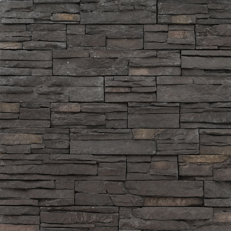 MS International Stacked Stone 12" x 12" Flats Denali Anthracite