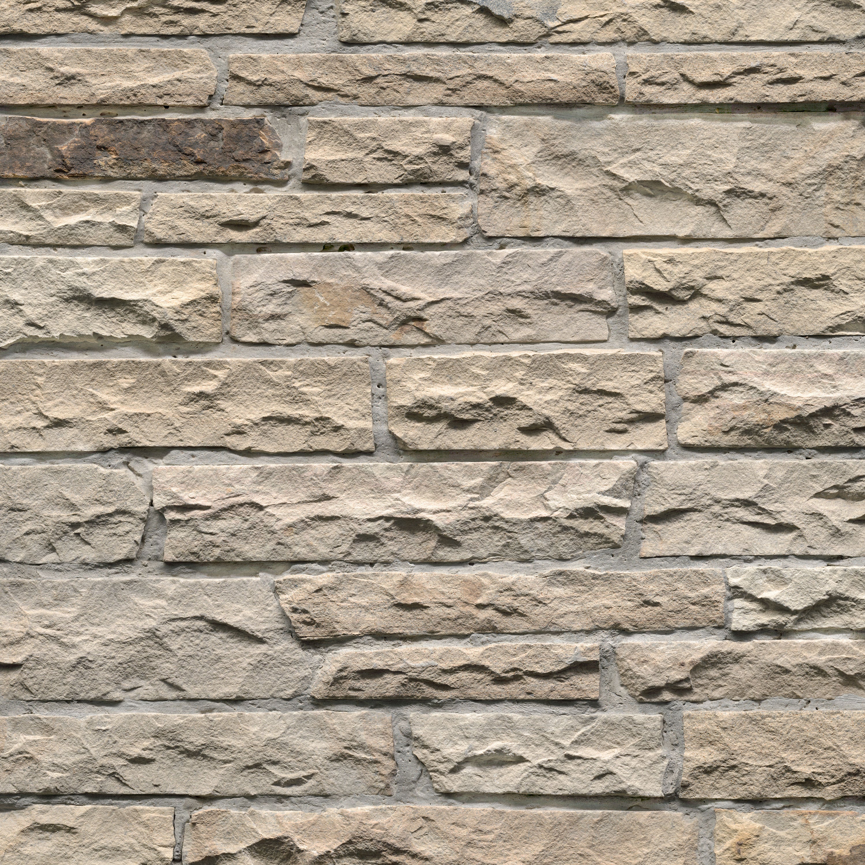 MS International Rockmount 12" x 12" Ledgestone Corners Fossil Rustic