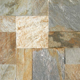 MS International Slate And Quartzite 12" x 12" Ashler Versailles Pattern Golden White