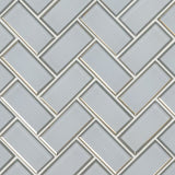 MS International Decorative Mosaic 12" x 12" Herringbone Ice