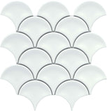 Emser Reward 10"x11" Fan Mosaic 3"x4" Polished White