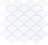 Emser Impact 11"x12" Fan Mosaic 3"x3" Matte White